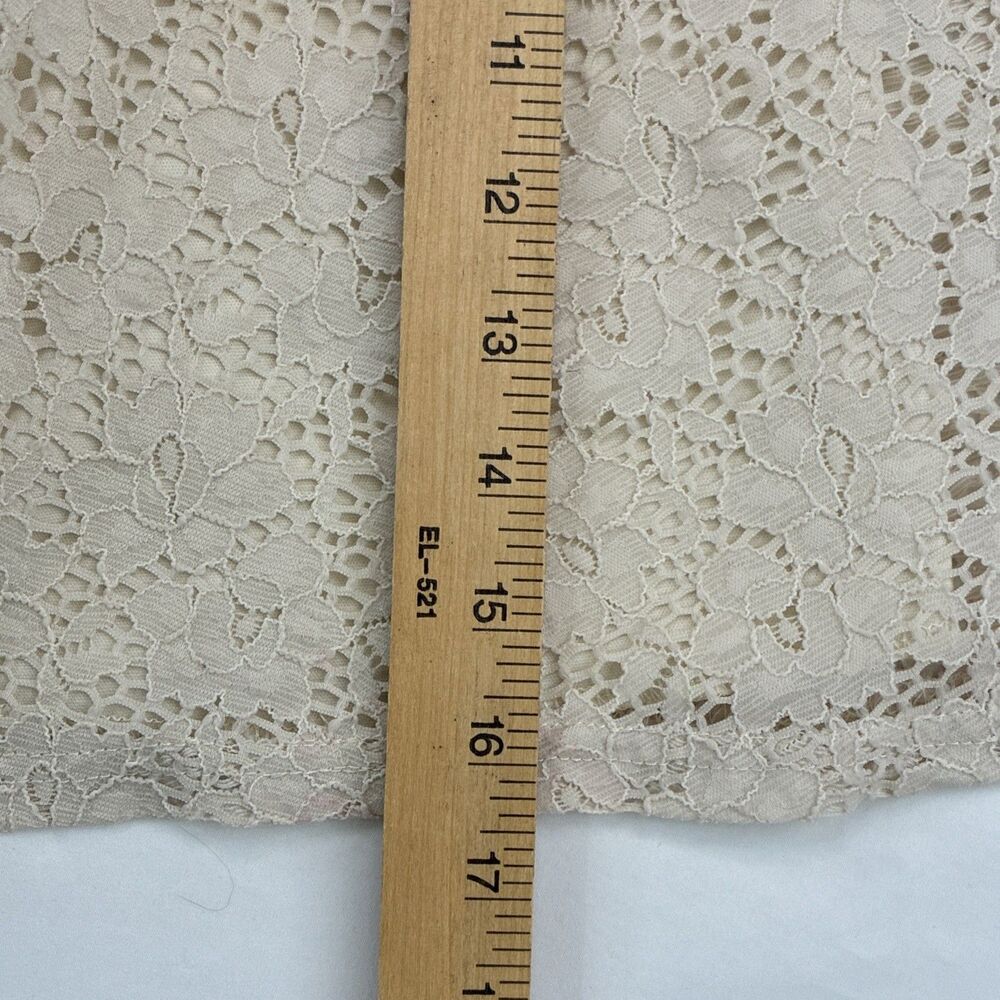 Y2K Bongo Ivory Lace Mini Skirt Large Fairy Cottage Coquette Romantic Whimsigoth - Picture 5 of 10